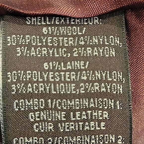 NEW Badgley Mischka willow leather trim fur collar zip coat size L - Picture 6 of 8